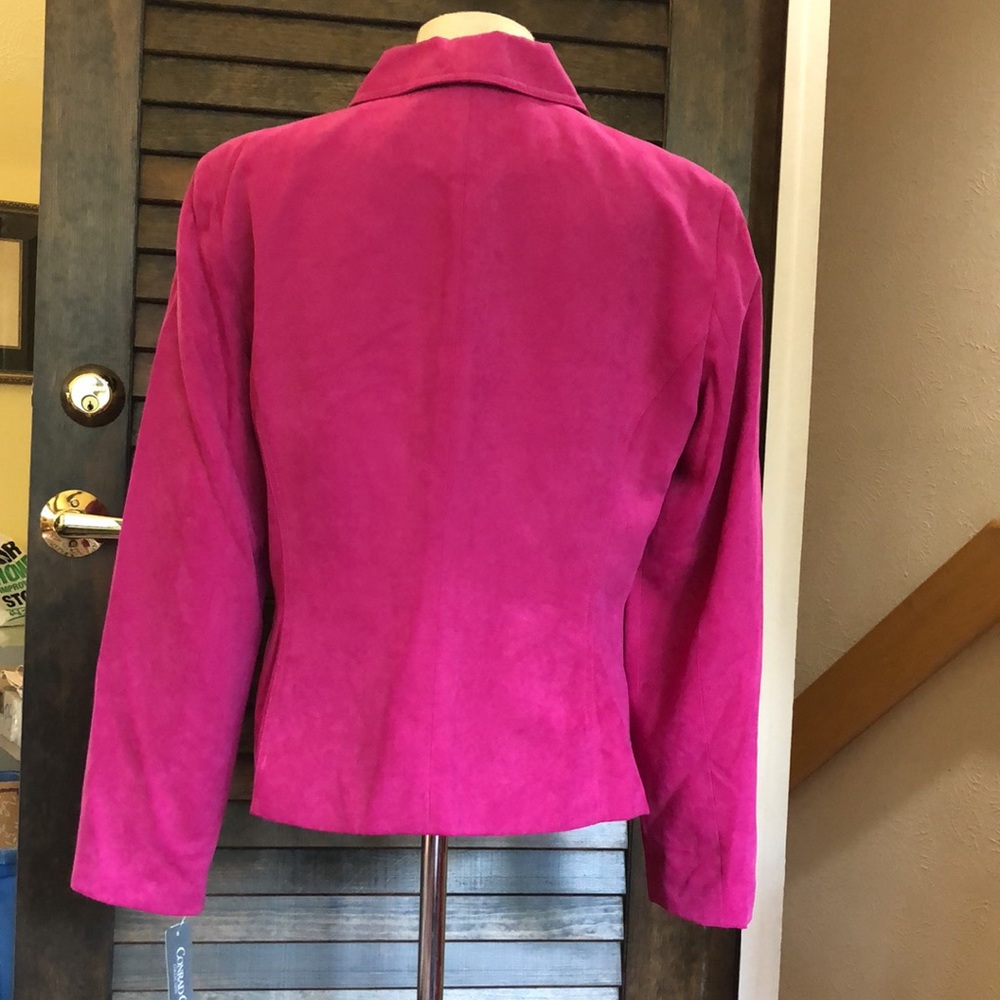 Faux Suede Pink Blazer - Picture 4 of 14